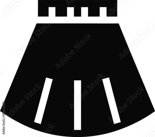 skirt silhouette vector illustration on transparent background