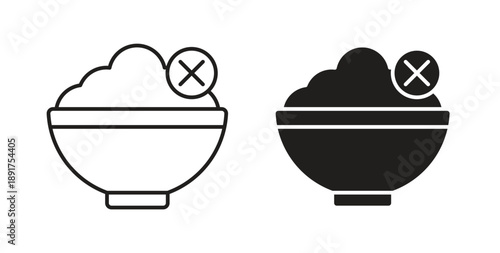 Lack of appsetite icon vector Illustration and outline Icons. vector silhouette.