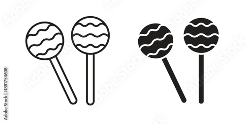 Lollypop icon vector Illustration and outline Icons. vector silhouette.