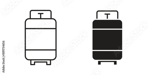 LPG icon vector Illustration and outline Icons. vector silhouette.