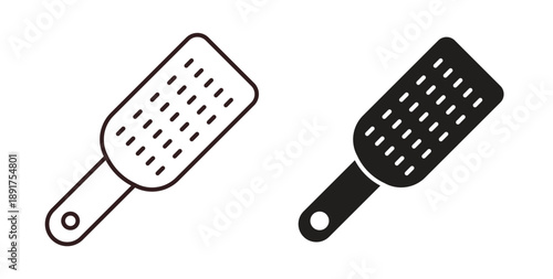 Microplane grater icon vector Illustration and outline Icons. vector silhouette.