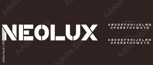 Neolux serif font in modern style. Elegant wedding alphabet letters font and number.