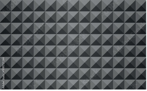 3D Triangular Tile Wall 3D Black Geometric Blocks
