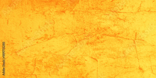 Aged vintage yellow wall texture with a grunge brown parchment pattern and stained antique paper design creates a worn grungy backdrop