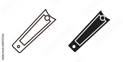 Nail clippers icon vector Illustration and outline Icons. vector silhouette.