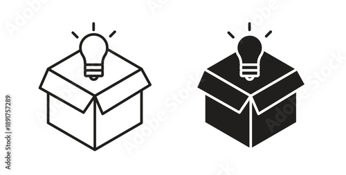New product icon vector Illustration and outline Icons. vector silhouette.