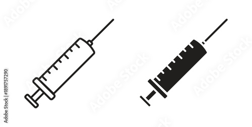 Needle icon vector Illustration and outline Icons. vector silhouette.