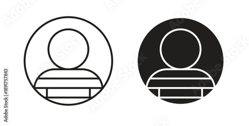Prisoner icon vector Illustration and outline Icons. vector silhouette.