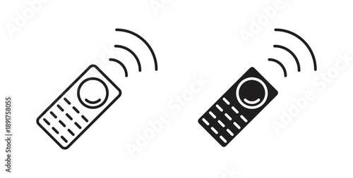 Remote icon vector Illustration and outline Icons. vector silhouette.