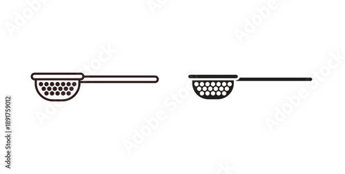 sieve icon vector Illustration and outline Icons. vector silhouette.