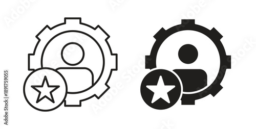 Skills icon vector Illustration and outline Icons. vector silhouette.