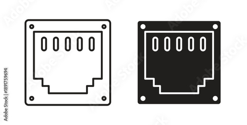 TCP icon vector Illustration and outline Icons. vector silhouette.
