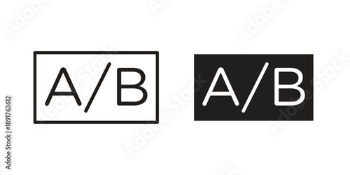 A B test icon vector design. Vector elements for infographic web