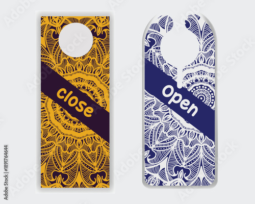Stylish open close door hanger with premium ornamental design