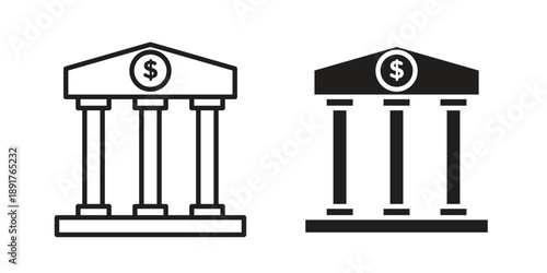 Bank icon vector design. Vector elements for infographic web