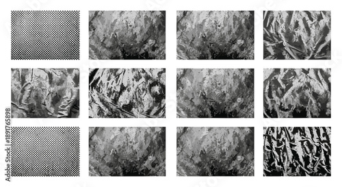 Collection of textured black and abstract patterns and designs