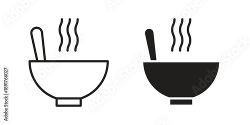 Bowl of soup icon vector design. Vector elements for infographic web