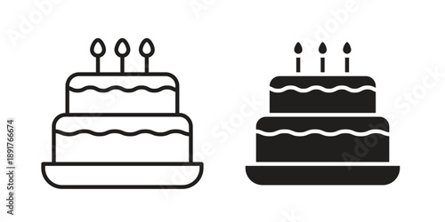 Cake icon vector design. Vector elements for infographic web