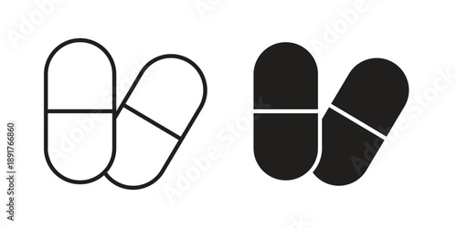 Capsule icon vector design. Vector elements for infographic web