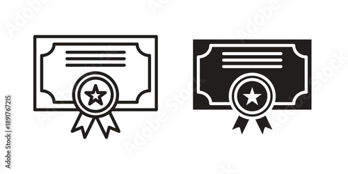 Certificate icon vector design. Vector elements for infographic web