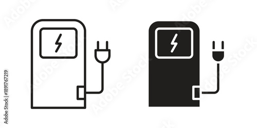 Charging station icon vector design. Vector elements for infographic web