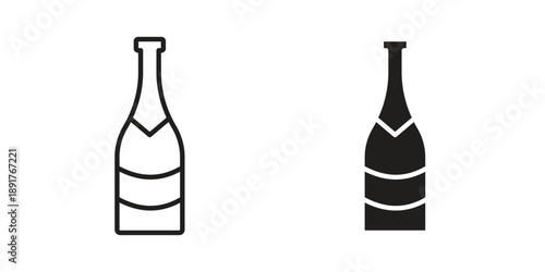 Champagne bottle icon vector design. Vector elements for infographic web