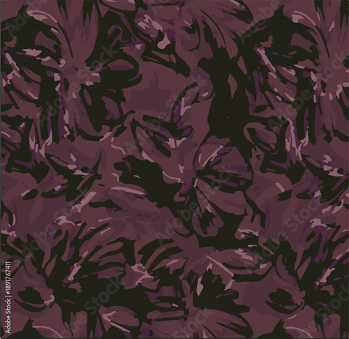 Seamless graphical flowers pattern in vector. Abstract flower pattern design
