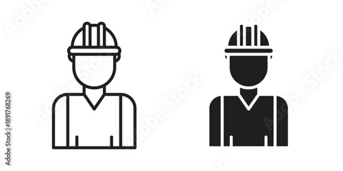 Construction worker icon vector design. Vector elements for infographic web