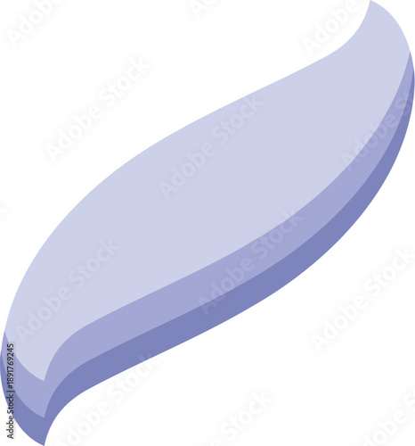Purple abstract shape with subtle curves creating a sense of flowing movement and elegance