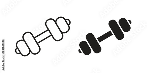 Dumbbell icon vector design. Vector elements for infographic web