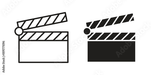 Film clapperboard icon vector design. Vector elements for infographic web