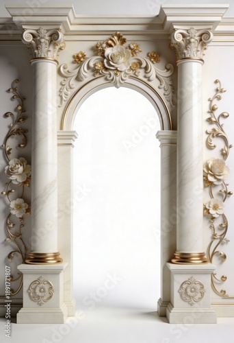 Luxury Floral Arch Frame for Branding and Editorial Design
