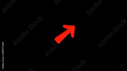 Make your content pop with this vibrant red hand-painted arrow animation, designed to draw immediate attention to your key focal points