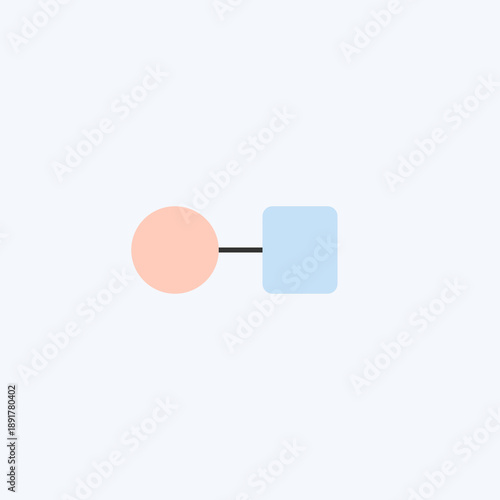 Vector illustration of a blank ID card and business badge set on a white background with 3d communication icons and a speech bubble button for web design