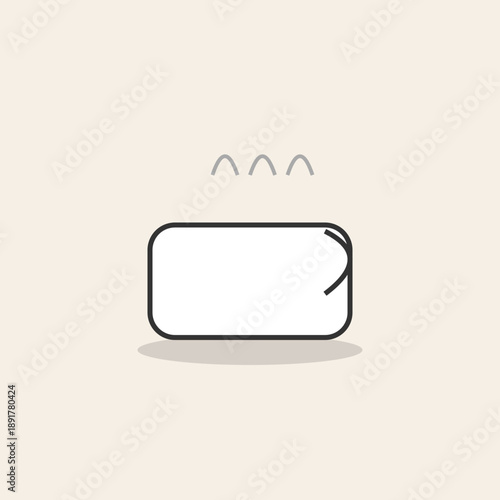 Blank 3d glass square button vector icon for web design communication and internet technology website elements
