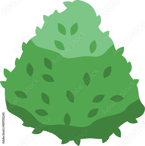 Lush green bush growing in nature, representing growth, landscaping, and natural beauty