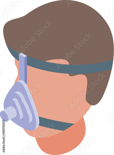 Patient receiving oxygen therapy with nasal cannula and mask, aiding breathing and treating respiratory conditions
