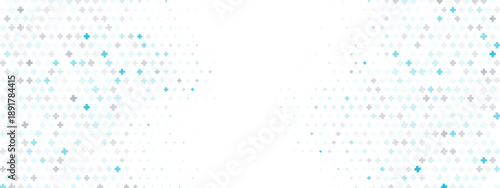  Abstract health pattern featuring cross symbols in blue and white. Clean medical backdrop ideal for hospital banners, healthcare graphics, and clinical presentation templates.