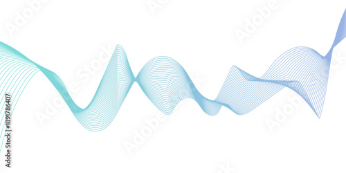 Abstract wavy lines flowing curve colorful gradient color on transparent background. Abstract white background colorful lines. modern wavy stripes on white background isolated.