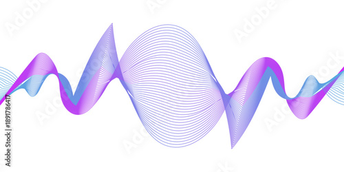 Abstract wavy lines flowing curve colorful gradient color on transparent background. Abstract white background colorful lines. modern wavy stripes on white background isolated.
