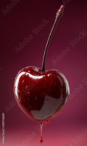 cherry in glass
