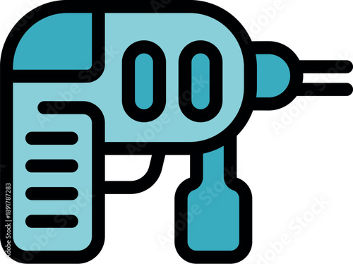 Powerful electric drill facilitating drilling tasks in construction, diy, and home improvement projects