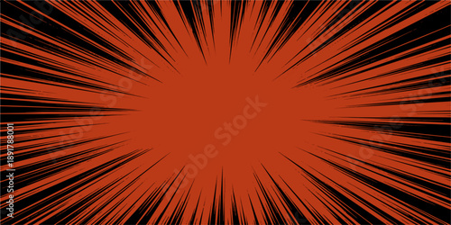 Vibrant red and orange explosion burst background with bright yellow sun rays and hot energy texture in a vector art design