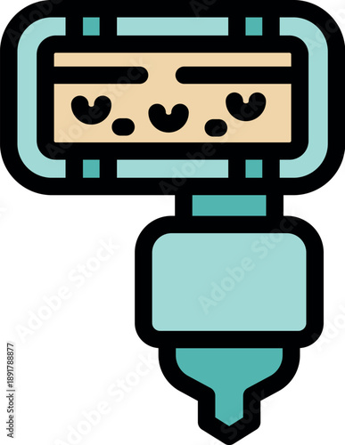 Electric derma pen using microneedles demonstrating display screen for beauty treatment