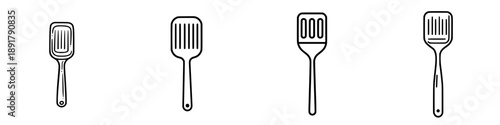 Crisp Contrast: A Minimalist Spatula Art