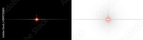 Photos Laser flare with transparent background showing a bright point at the center wit