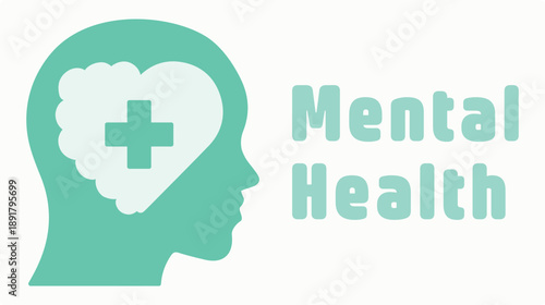 Brain, heart, mental health, medicine, feelings, mind, healthy, well-being, emotions, psychology, doctor, head. Vector, set, icon