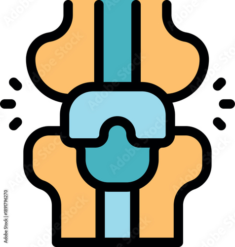 Artificial knee joint implant prosthesis replacing a damaged joint reducing pain and increasing mobility