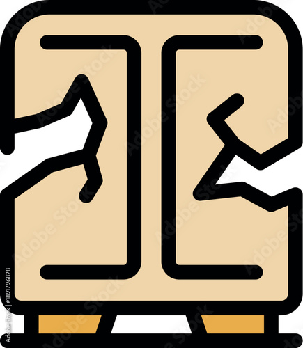 Cracked cabinet doors represent disrepair and the need for home improvement or furniture replacement