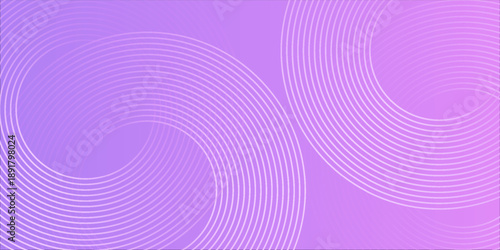 Abstract circle lines on pink and purple background. Geometric stripe line art design for poster, brochure, cover, website, header, web banner, presentation.